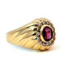Load image into Gallery viewer, Late Century 14ktyg .75ct Ruby + .70cttw of Round Brilliant Cut Diamonds Ring