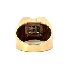 Load image into Gallery viewer, Late Century 14ktyg 1cttw Round Brilliant Cut Diamond Ring + Screws Motif