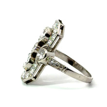 Load image into Gallery viewer, Art Deco Platinum 2.90cttw Old Mine Cut + Antique Single Cuts Cocktail Ring