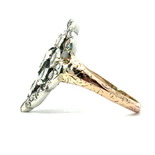 Load image into Gallery viewer, Victorian 14ktyg/Silver 1cttw Rose Cut Diamond Ring