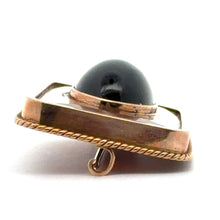 Load image into Gallery viewer, Victorian 12kt Rose Gold 9ct Garnet Bezel set on top of Agate Brooch