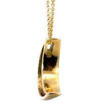 Load image into Gallery viewer, Late Century 14ktyg .30cttw Diamond Crescent Moon w/t Matte Finish Pendant