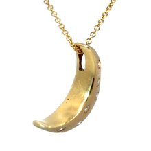 Load image into Gallery viewer, Late Century 14ktyg .30cttw Diamond Crescent Moon w/t Matte Finish Pendant