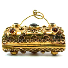 Load image into Gallery viewer, Mid Century 18ktyg approx 3cttw Citrine Ornate Purse Charm