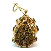 Load image into Gallery viewer, Mid Century 18ktyg approx 3cttw Citrine Ornate Purse Charm