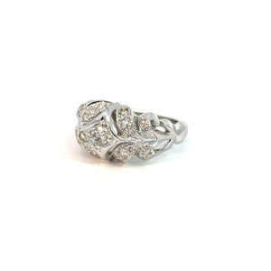 Mid Century 14kt White Gold 1.40cttw Diamond Ring