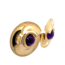 Load image into Gallery viewer, Late Century Peter Wong 10ct Cabochon Amethyst Earrings