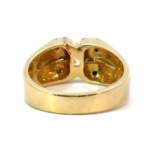 Load image into Gallery viewer, Late Art Deco 14ktyg .45ct Old European Cut + .10cttw Side Diamonds Ring