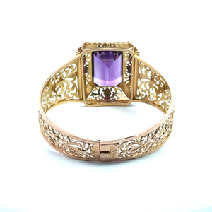 Victorian Amethyst Filigree Bracelet