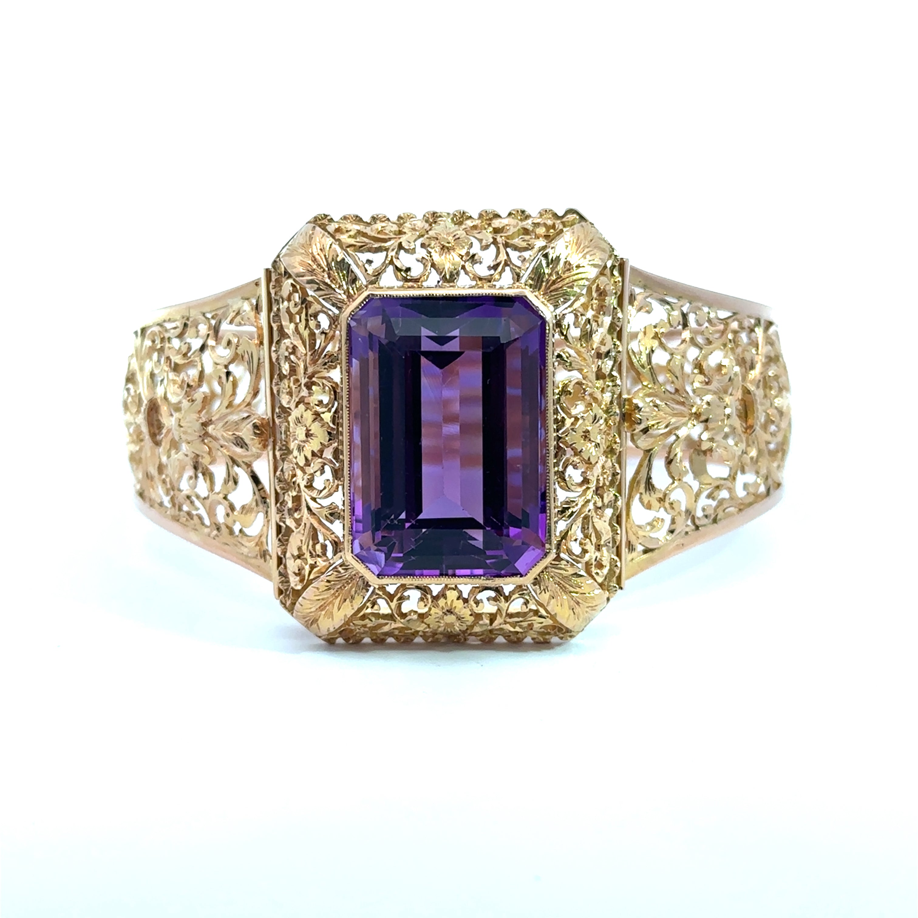 Victorian Amethyst Filigree Bracelet