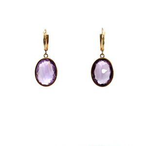 Victorian Amethyst Lever Back Earrings