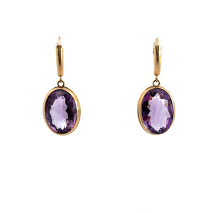 Victorian Amethyst Lever Back Earrings
