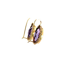 Load image into Gallery viewer, Late Century 14k Gold Amethyst Earrings