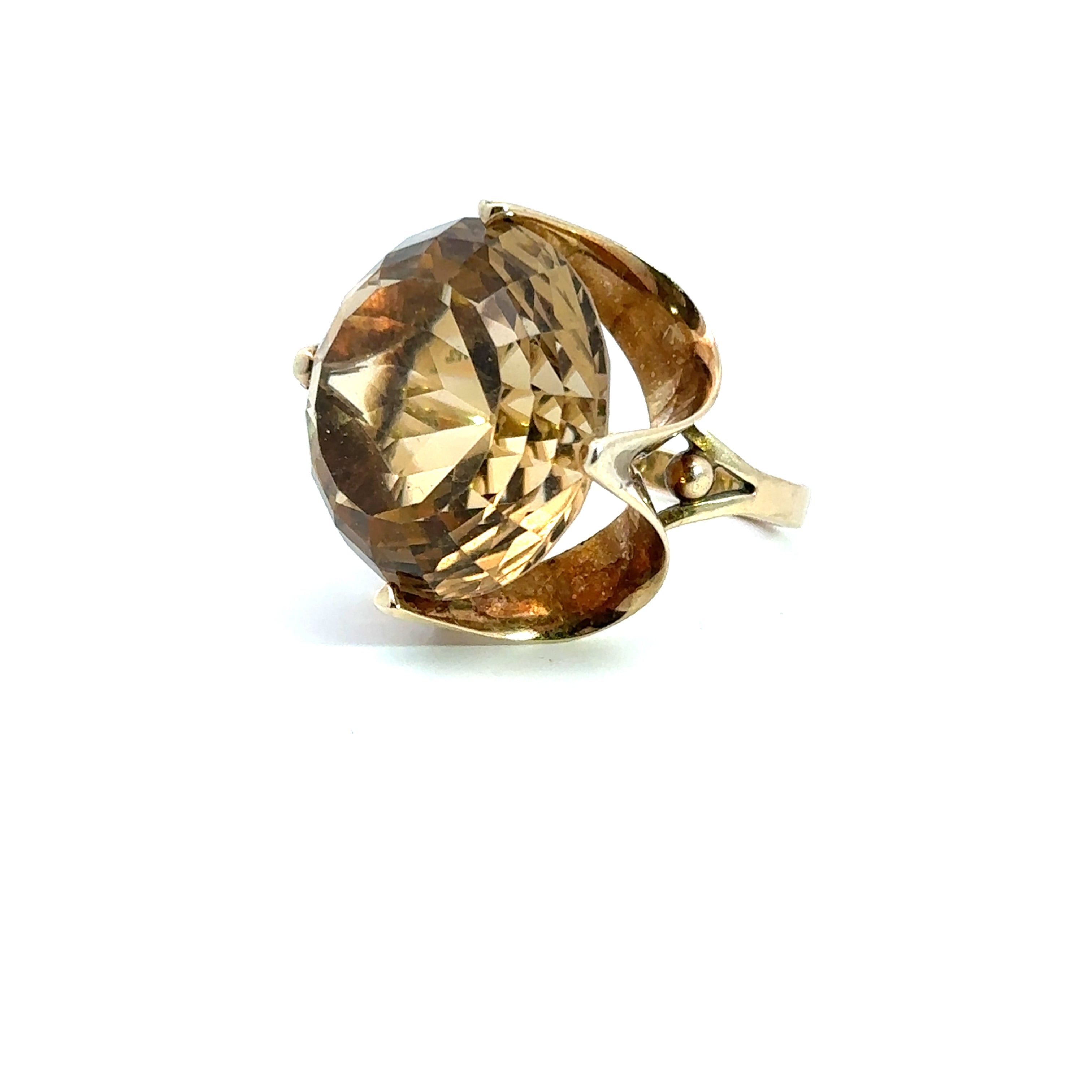 Mid Century Citrine Ring