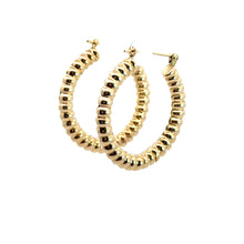 Load image into Gallery viewer, Late Century 14ktyg Textured Small Gold Hoops