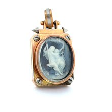 Load image into Gallery viewer, Victorian Gold &quot;The Swing&quot; Agate Cameo pendant