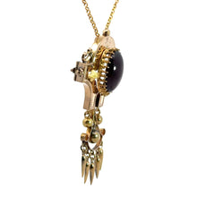 Load image into Gallery viewer, Victorian Garnet gold drops necklace