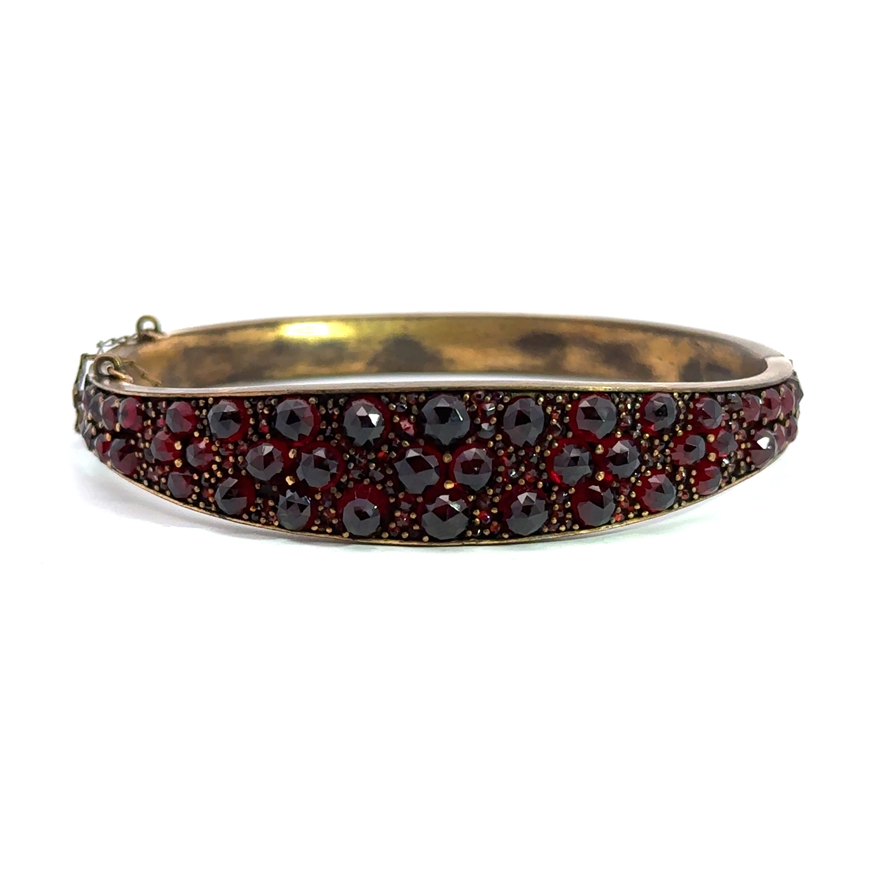 Victorian Vermeil Garnet Bangle Bracelet