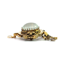 Load image into Gallery viewer, Victorian Moonstone with gold drops Pin/Pendant