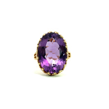 Load image into Gallery viewer, Victorian Gold Amethyst Ring