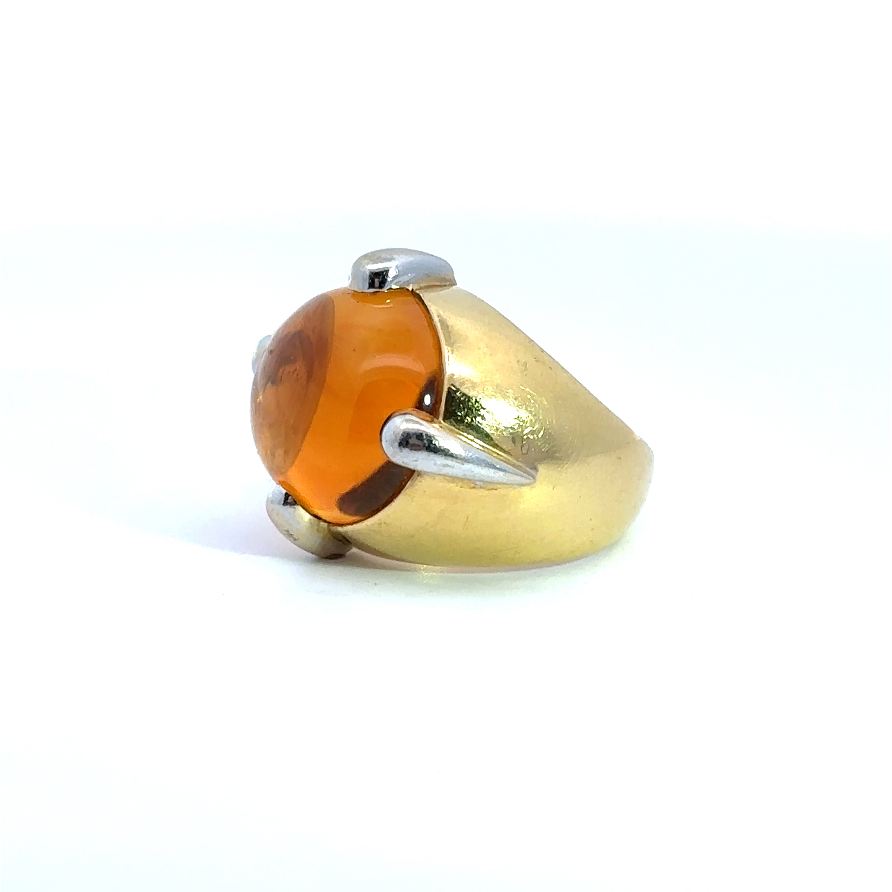 Late Century Gold Citrine Ring