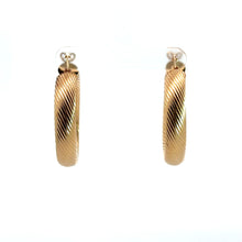 Load image into Gallery viewer, Late Century Textured Gold Hoops