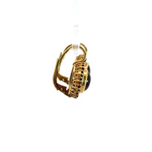 Load image into Gallery viewer, Mid Century Gold Cab Garnet Earrings