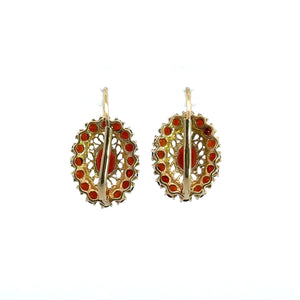 Mid Century 14ktyg Garnet Earrings