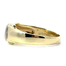 Load image into Gallery viewer, Late Century 14 ktyg Mounting + 18kt White Gold Bezel Emerald Cut Diamond Ring