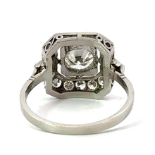 Load image into Gallery viewer, Late Art Deco Platinum Round Brilliant Cut Diamond Ring