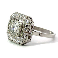 Load image into Gallery viewer, Late Art Deco Platinum Round Brilliant Cut Diamond Ring