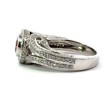 Load image into Gallery viewer, Modern 14kt white gold pink sapphire diamond ring