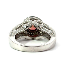 Load image into Gallery viewer, Modern 14kt white gold pink sapphire diamond ring