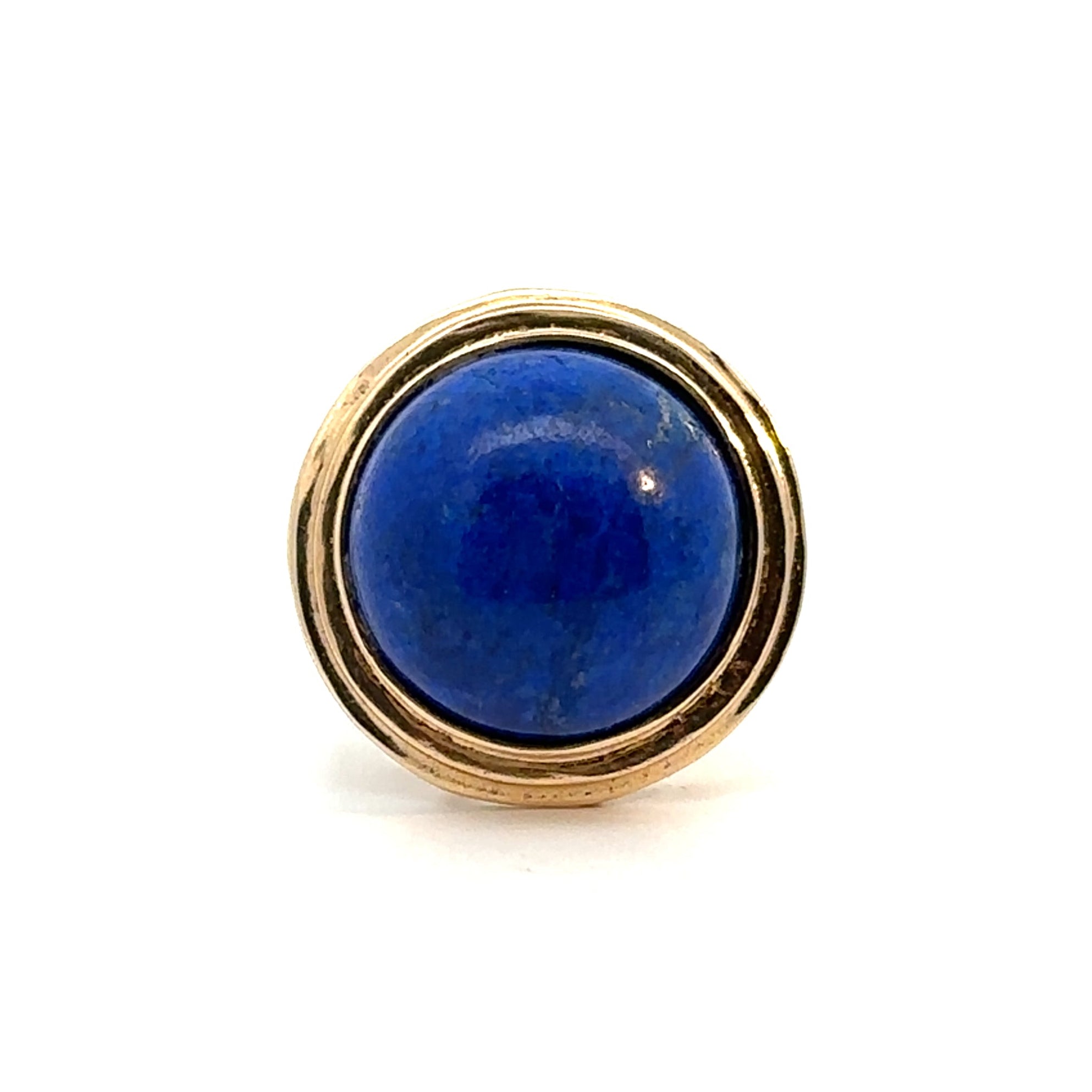 Late Century 14kt Yellow Gold Lapis Lazuli Ring