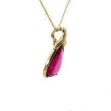 Load image into Gallery viewer, Late Century Cabochon Rubellite Tourmaline Pendant