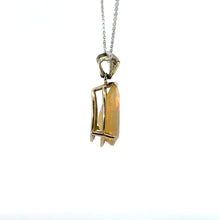 Load image into Gallery viewer, Late Century 14kt White Gold, Ethiopian Opal + Diamond, Pendant