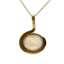 Load image into Gallery viewer, Late Century 18kt Yellow Gold, Opal on textured Gold Frame