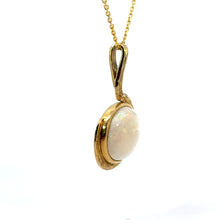 Load image into Gallery viewer, Late Century 18kt Yellow Gold, Opal on textured Gold Frame