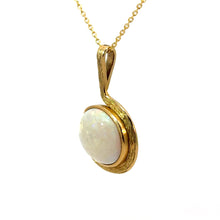 Load image into Gallery viewer, Late Century 18kt Yellow Gold, Opal on textured Gold Frame